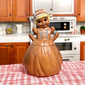 Vintage Twin Winton Dutch Girl Cookie Jar 13” Tall Mid-Century Modern MCM Potter